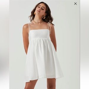 ASTR THE LABEL white mini bridal bow dress women’s small